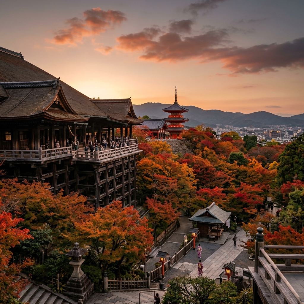 A path through vermilion torii gates at one of Kyoto's most iconic shrines