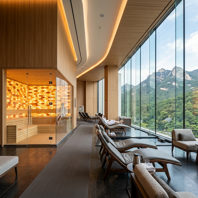 Modern Luxury Interior of Aquafield Goyang with Bukhansan View