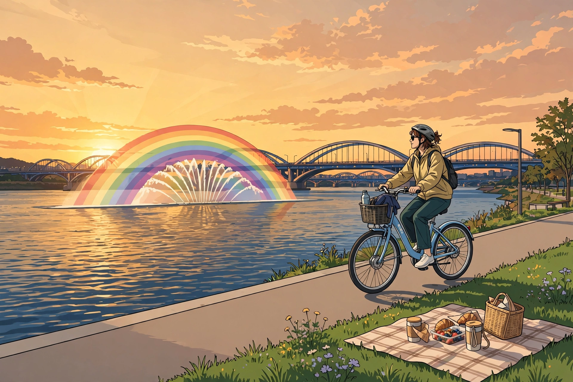 Cycling the Han River: the rental, route, and sunset plan