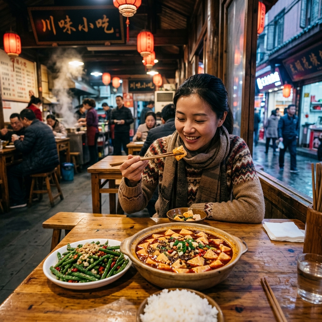 Vegetarian meal inspired by Buddhist cuisine in China