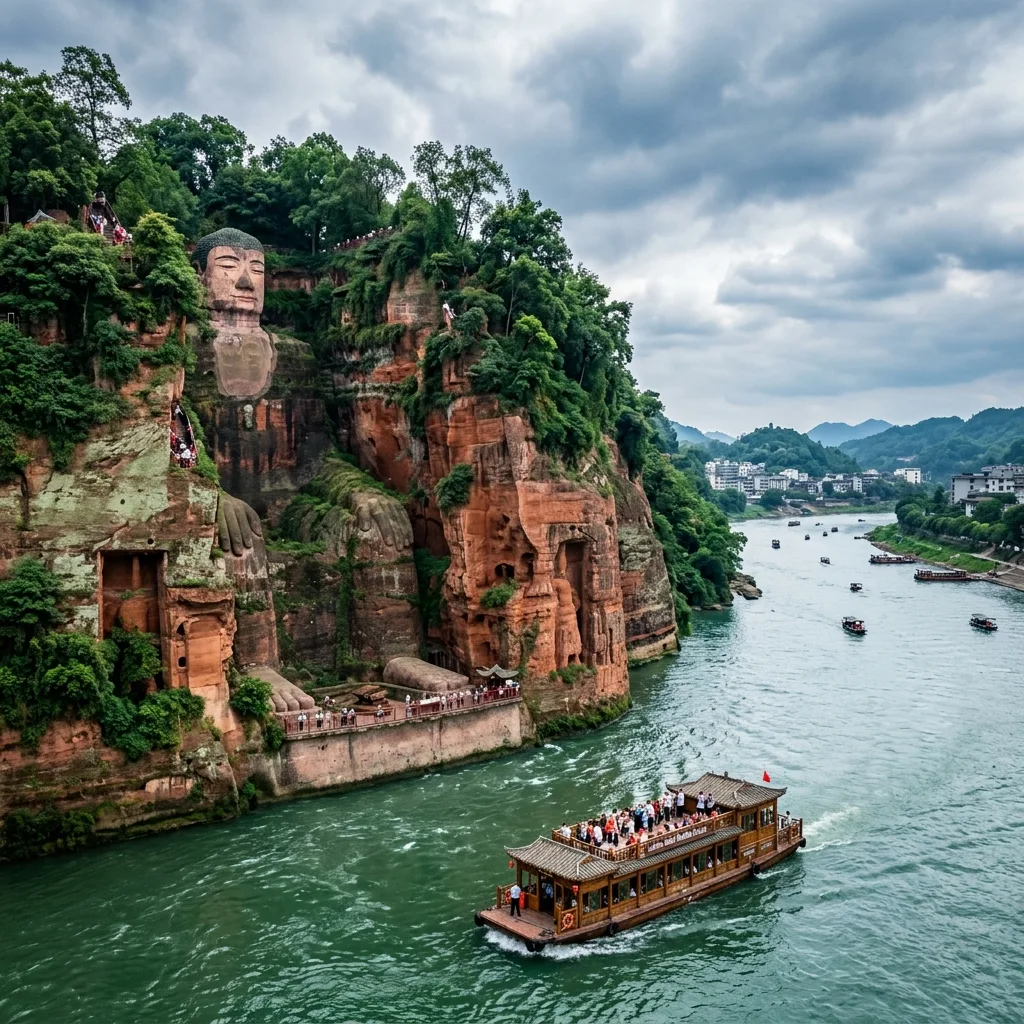 Leshan Giant Buddha: Day Trip from Chengdu, Boat View vs Stairs