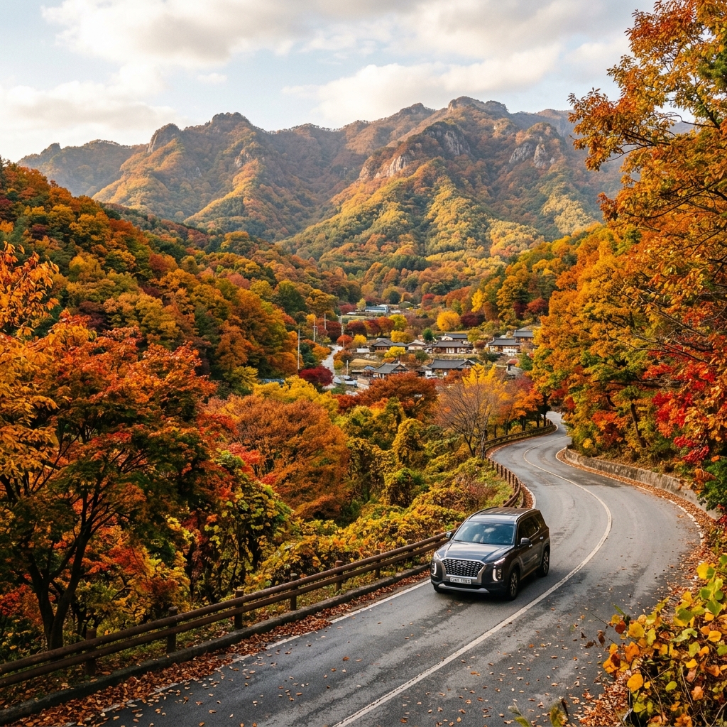 Countryside road in Gyeongbuk