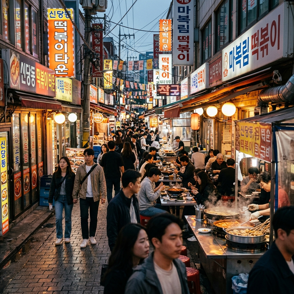 Sindang-dong Tteokbokki Alley — the birthplace of hotpot-style tteokbokki in Seoul