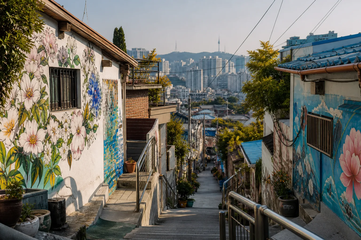 Street Art in Ihwa Mural Village: Seoul's Most Instagrammable Neighborhood
