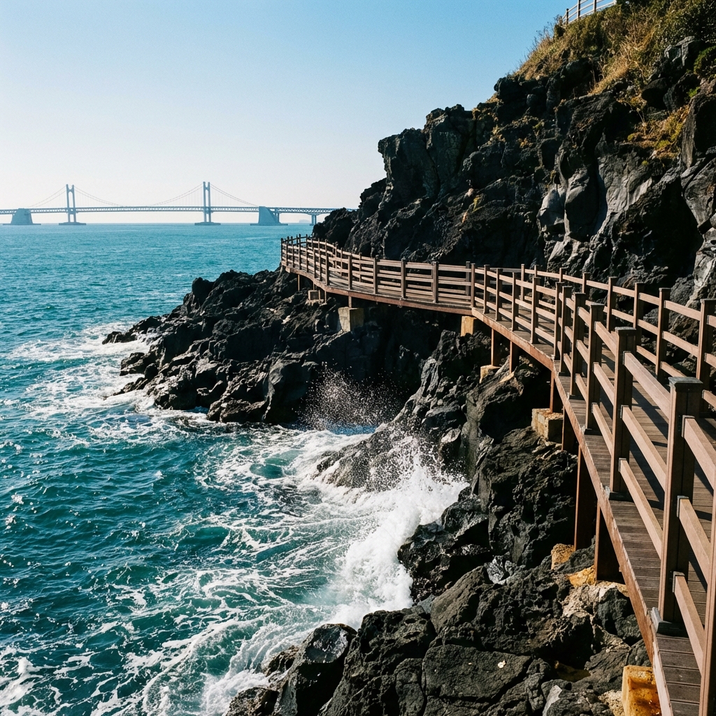 Korean Coastal Trail Cliff Ocean
