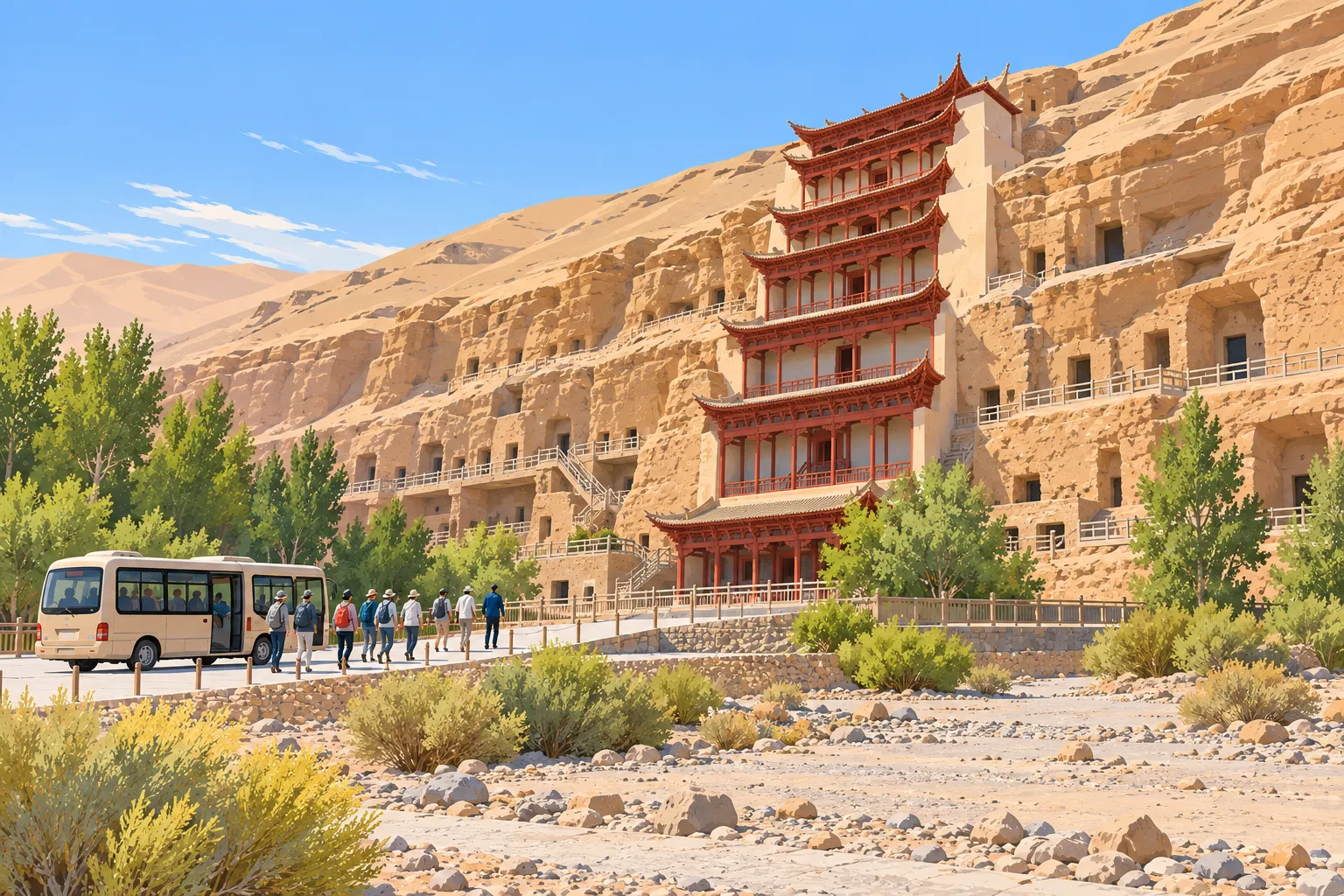 Mogao Caves: Official Ticket, Digital Centre and Cave Shuttle