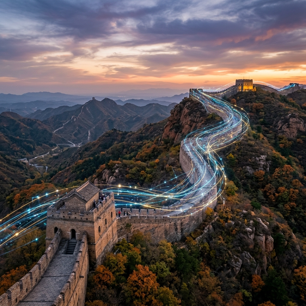 Digital freedom in China: a phone connected via VPN to the global internet.