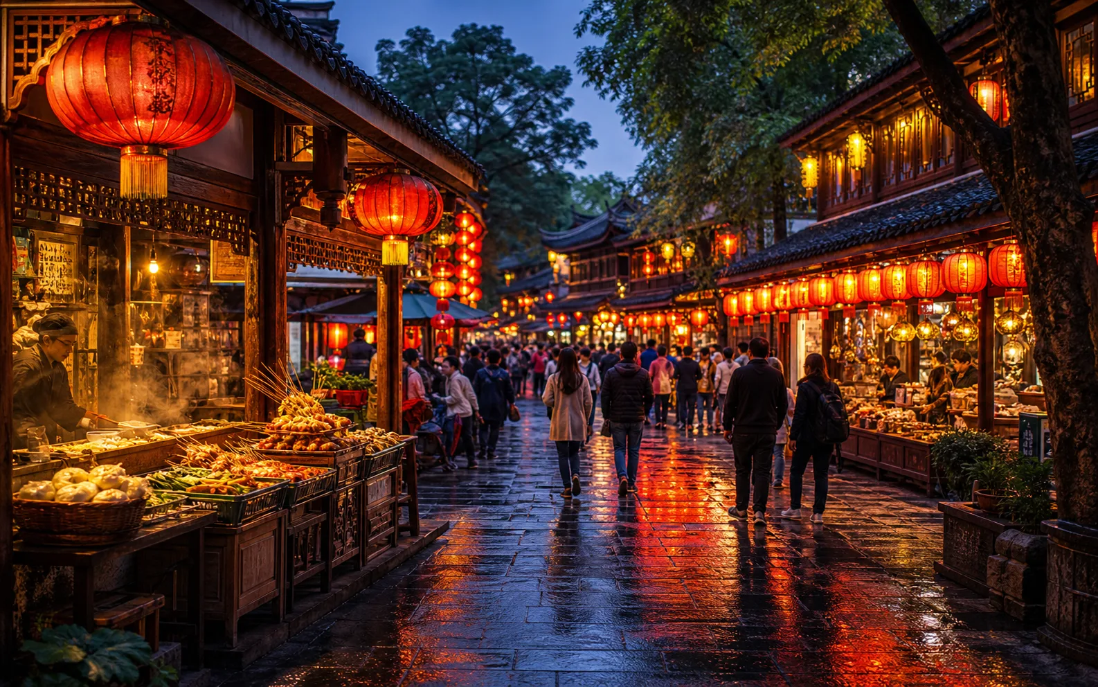 Jinli Ancient Street Chengdu: Shopping, Snacks & Evening Atmosphere