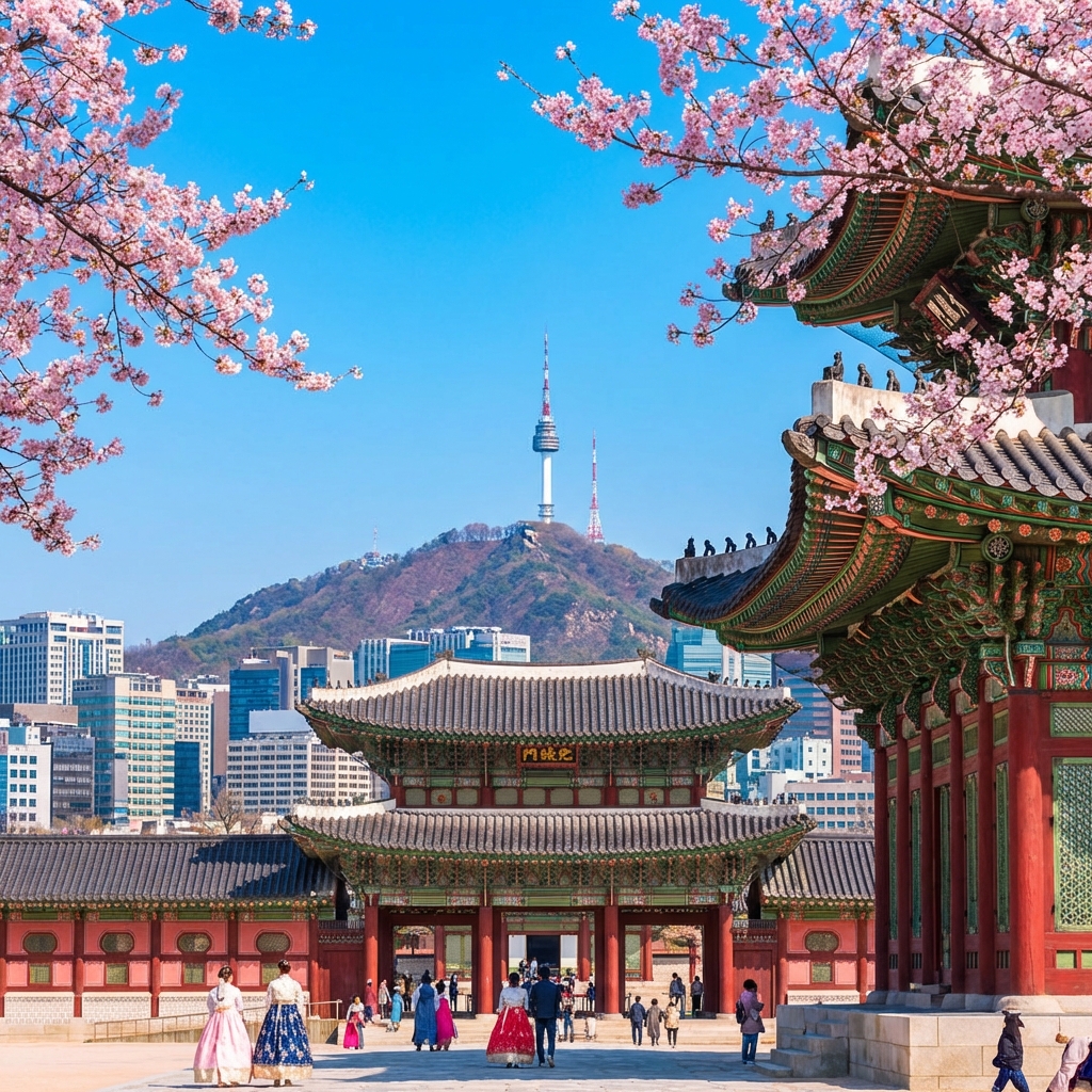 Seoul skyline and neighborhoods